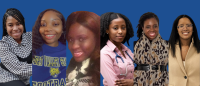 Profile photos of six students representing Black History Month